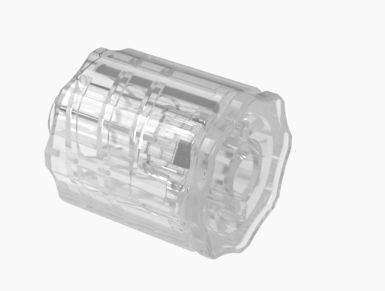 Stationary Luer Lock Plug and Nut Assembly in Polypropylene -Natural