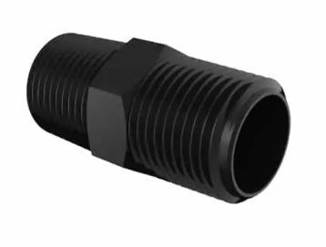 Glass Filled Black Nylon Nipple 3/8 NPT