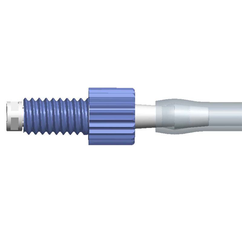 Thread to Barb Fitting 1/4-28UNF Bottom Sealing Rotating - 1/16 (1.6mm) ID - Polypropylene