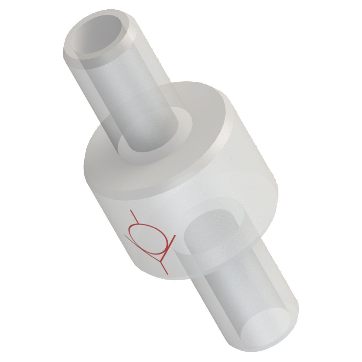 Check Valve 1/16 Streight Ports - Polypropylene -< 0.8 H2O Cracking Pressure
