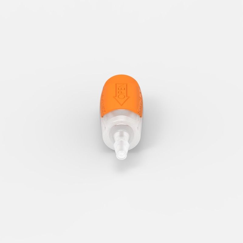 Barbed Quick Coupling Micro-O (2), male, open flow, 1/8, Natural Kynar (NK7) - Spring: 302 Stainless Steel