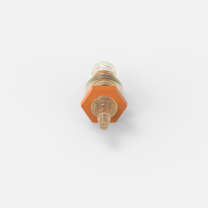 Panel Mount Quick Coupling Micro-V (2), female, open flow, 1/8, Polysulfone (PPSU) - Buna-N