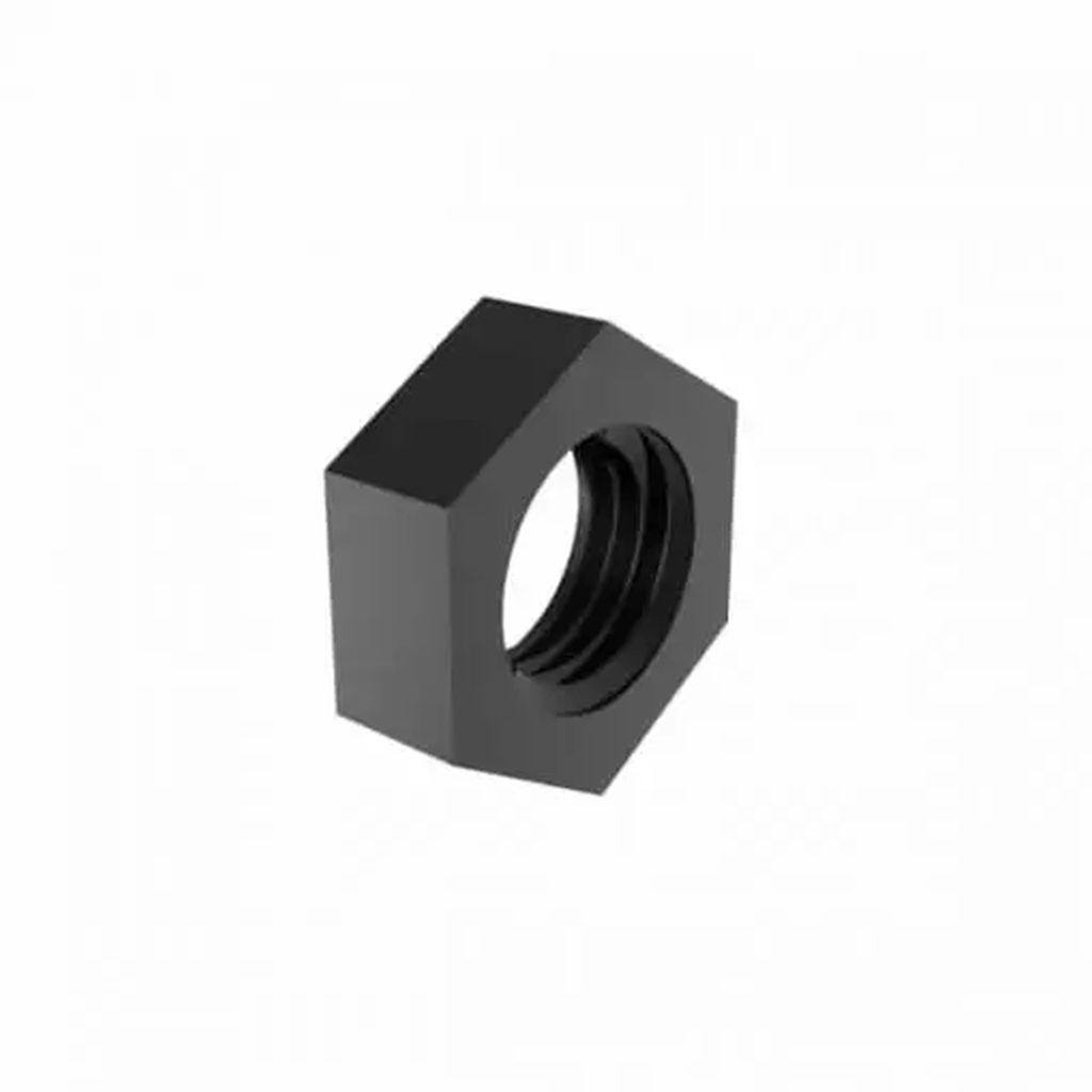 Hex Nut 10-32 UNF Thread, Black Nylon