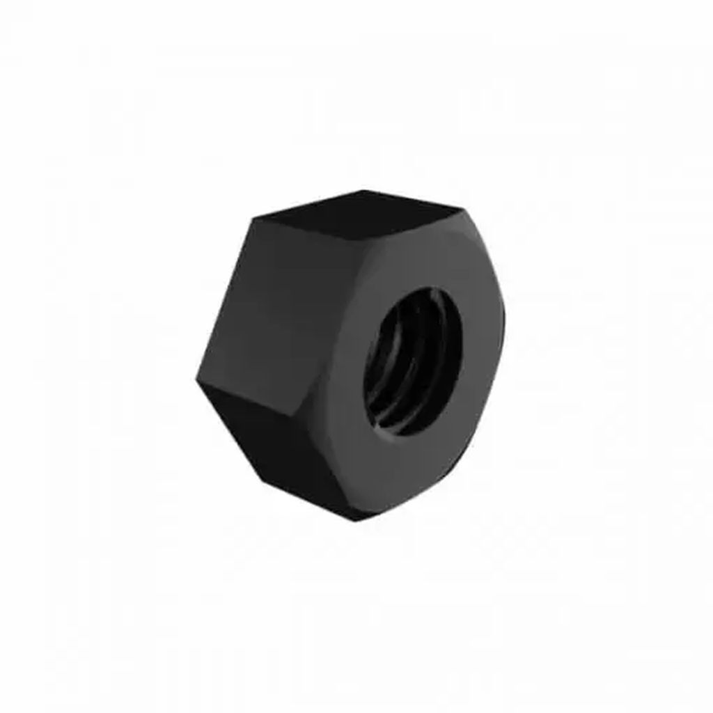 Hex Nut 1/4 NPSF Thread, Black Nylon