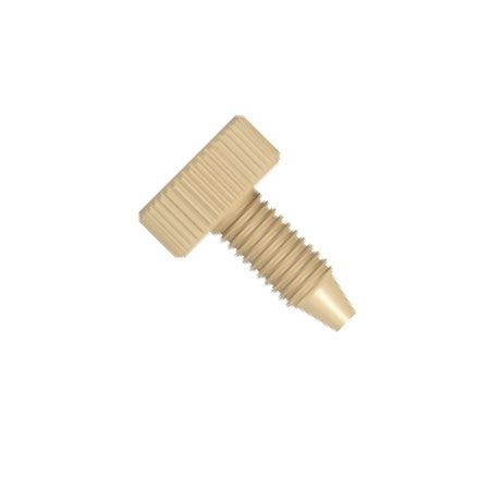 PEEK Fingertight Fitting Knurl Head one-piece short - 10-32 UNF conical