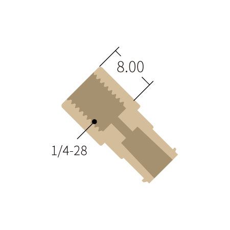 PEEK 1/4-28 UNF Thread Luer Female Adapter