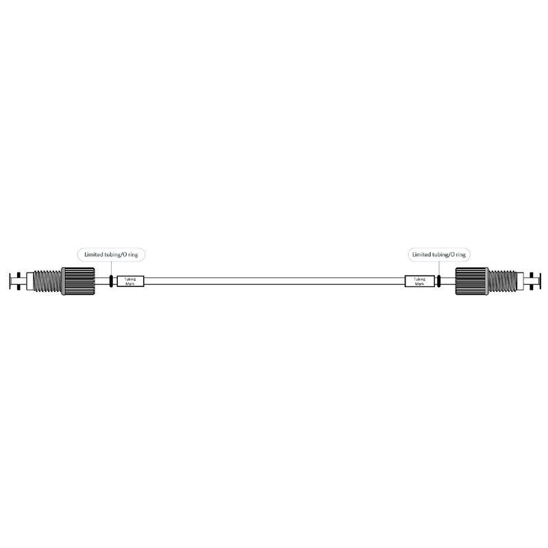 Custom Flanged Fitting FEP/PTFE Tubing Set