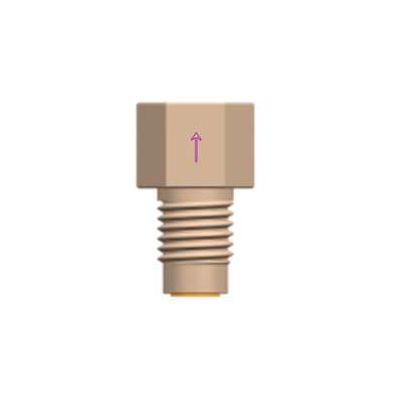 High Pressure PEEK Outlet-Check-Valve with Ruby Ball & Sapphire Seat - 1/4-28UNF to 5/16-28UNF - 1.6mm