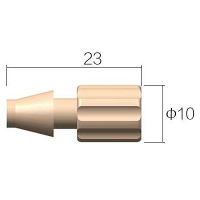 PEEK female threaded fitting 1/4-28UNF - 5/32 (4.0 mm) ID
