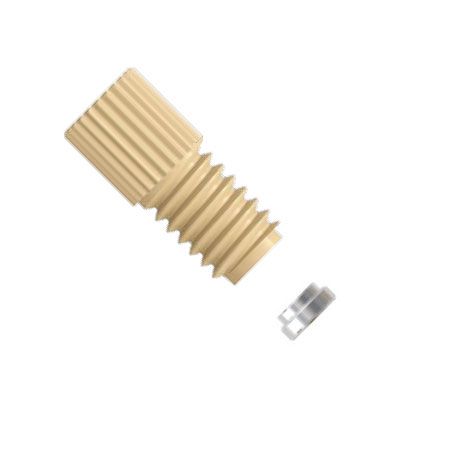 Ultra Mini PEEK Flanged Fitting - two-piece set - 6-40 UNF
