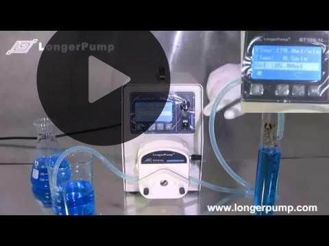 Multichannel laboratory peristaltic pump with up to 24 channels and 10 rollers