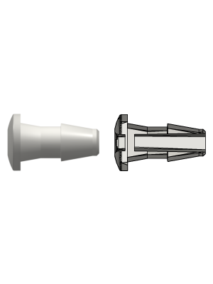 Tube to Tube Fitting Press-In Plug with Barb, 1/8
