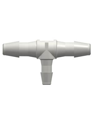 Tube to Tube Fitting Tee Reduction Tube Fitting with Barbs, 1/8