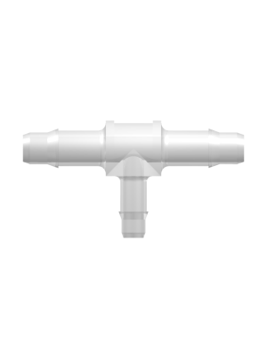 Tube to Tube Fitting Tee Reduction Tube Fitting with Barbs, 1/8