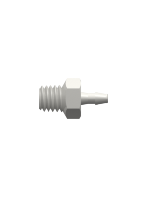Threaded Fitting 10-32 Special Tapered Thread to Barb, 1/16