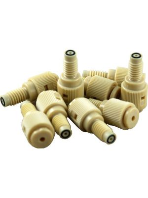 Push-in fitting for 2.0mm PTFE / PFA-tubes, PPS & FPM