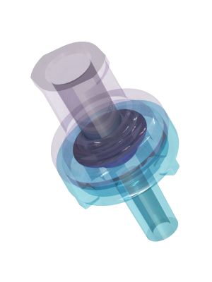 Single Use Disk Check Valve 3.3mm Tube Stem - Polycarbonate Body