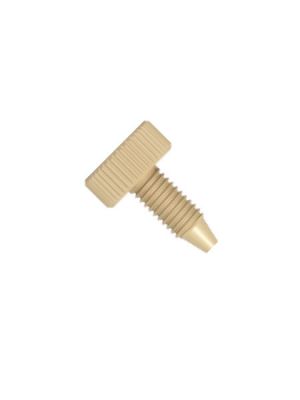 PEEK Fingertight Fitting Knurl Head one-piece short - 10-32 UNF conical