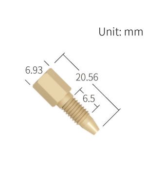 PEEK 5/16” Hex Head Fitting Fingertight one-piece - 10-32 UNF conical