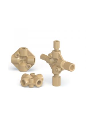 PEEK Female Thread Cross Adapter