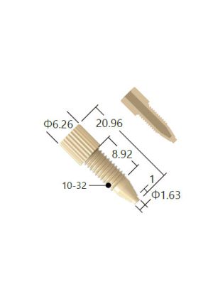 PEEK Plug 10-32 UNF conical