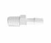Adapter 1/4 BSPT Thread x 5/16 Barb in White Polypropylene