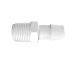 Adapter 1/2 NPT Thread x 5/8 Barb in White Polypropylene