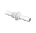 Bulkhead 1/4 Straight Adapter 3/8 ID x 5/16 ID in White Polypropylene