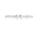 Straight Coupler 1/4 ID in White Polypropylene