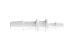 Reduction Coupler 1/4 ID x 5/32 ID in White Nylon