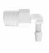 Elbow 1/8 NPT x 5/32 Barb in White Polypropylene