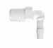White Polypropylene Elbow 1/4 NPT x 1/4 ID