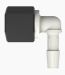90 Degree Female Elbow 1/4 Barb in Natural Nylon - Black