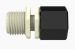 9/16-18 UNF M/F Plug and Nut Assy in Natural Nylon - Black