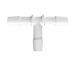 White Polypropylene Tee 5/16 Barb