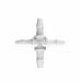 Cross 1/8 Barb in Non-Animal Derived Polypropylene