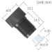 Large Bore PEEK Fitting — two-piece set - 1/2-20 UNF - 6.4 mm OD