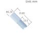 Fitting, 1/4-28UNF for 1.6 / 2.0mm OD-Tubing, Knurled head compact short, PP