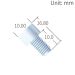 Fitting, 1/4-28UNF for 1.6 / 2.0mm OD-Tubing, Double-wing head short, PP