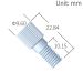 Fitting, 1/4-28UNF for 2.5 / 3.0 / 3.2mm OD-Tubing, Knurled head, PP