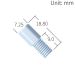 Fitting, 1/4-28UNF for 2.5 / 3.0 / 3,2mm OD-Tubing, 5/16” Hex head short, PP