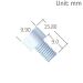 Fitting, 1/4-28UNF für 2,5 / 3,0 / 3,2mm AD-Schläuche, Doppel-Flügel-Kopf kurz, PP