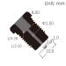  PEEK reducing adapter 1/2-20UNF to 1/4-28UNF - 2-pcs. set