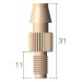 PEEK threaded fitting 1/4-28UNF - 6.0mm ID