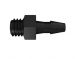 Adapter 10-32 UNF Thread x 3/32 Barb in Black Nylon