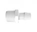 Adapter 3/4 NPT Thread x 5/8 Barb in White Polypropylene
