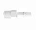 Adapter 1/8 BSPT Thread x 1/4 Barb in White Polypropylene