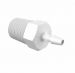 Adapter 1/4 BSPT Thread x 1/8 Barb in White Polypropylene