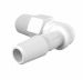 Elbow 1/8 NPT x 1/4 Barb in White Polypropylene Elbow 1/8 NPT x 1/4ID