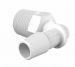 White Polypropylene Elbow 3/8 NPT x 3/8ID